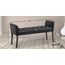 CLP Chaiselongue Cleopatra I Stoff-Bezug I Polsterbank, Farbe:dunkelgrau, Gestell Farbe:antik-dunkel