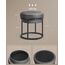 SONGMICS Home LUIZ Kollektion - Sitzhocker rund, Schminkhocker, Fußhocker, Oberteil wendbar, Hocker, Beistelltisch bis 300 kg belastbar, Schlafzimmer Wohnzimmer Flur, Taubengrau LOM080G01