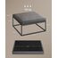 SONGMICS HOME LUIZ Kollektion-Couchtisch quadratisch, Wohnzimmertisch, Oberteil wendbar, Beistelltisch, Sitzhocker, Stahlrahmen bis 300 kg belastbar, für Wohnzimmer, Taubengrau LOM077G01, 78x78x40cm