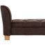 CLP Chaiselongue Cleopatra I Stoff-Bezug I Polsterbank, Farbe:braun, Gestell Farbe:antik-hell