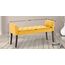 CLP Chaiselongue Cleopatra I Stoff-Bezug I Polsterbank, Farbe:gelb, Gestell Farbe:antik-dunkel