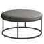 SONGMICS Home LUIZ Kollektion-Couchtisch rund, Wohnzimmertisch, Oberteil wendbar, Beistelltisch, Sitzhocker, Stahlrahmen bis 300 kg belastbar, für Wohnzimmer, Taubengrau LOM078G01, 78x78x40cm