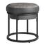 SONGMICS Home LUIZ Kollektion - Sitzhocker rund, Schminkhocker, Fußhocker, Oberteil wendbar, Hocker, Beistelltisch bis 300 kg belastbar, Schlafzimmer Wohnzimmer Flur, Taubengrau LOM080G01