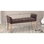 CLP Chaiselongue Cleopatra I Stoff-Bezug I Polsterbank, Farbe:braun, Gestell Farbe:antik-hell