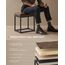 SONGMICS Home LUIZ Kollektion - Sitzhocker rechteckig, Schminkhocker, Fußhocker, Oberteil wendbar, Hocker, Beistelltisch bis 300 kg belastbar, Schlafzimmer Wohnzimmer Flur, walnussbraun LOM079K01