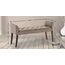 CLP Chaiselongue Cleopatra I Stoff-Bezug I Polsterbank, Farbe:Taupe, Gestell Farbe:antik-dunkel