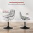 WOLTU Schminktisch Stuhl Hocker für Schminktisch, Schlafzimmer & Esszimmer - Höhenverstellbar, 360° Drehbar mit Rückenlehne, aus Bequemer Chenille, Grau