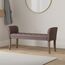 CLP Chaiselongue Cleopatra I Stoff-Bezug I Polsterbank, Farbe:braun, Gestell Farbe:antik-hell