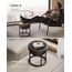 SONGMICS Home LUIZ Kollektion - Sitzhocker rund, Schminkhocker, Fußhocker, Oberteil wendbar, Hocker, Beistelltisch bis 300 kg belastbar, Schlafzimmer Wohnzimmer Flur, walnussbraun LOM080K01