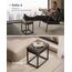 SONGMICS Home LUIZ Kollektion - Sitzhocker rechteckig, Schminkhocker, Fußhocker, Oberteil wendbar, Hocker, Beistelltisch bis 300 kg belastbar, Schlafzimmer Wohnzimmer Flur, walnussbraun LOM079K01