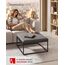 SONGMICS HOME LUIZ Kollektion-Couchtisch quadratisch, Wohnzimmertisch, Oberteil wendbar, Beistelltisch, Sitzhocker, Stahlrahmen bis 300 kg belastbar, für Wohnzimmer, Taubengrau LOM077G01, 78x78x40cm