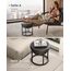 SONGMICS Home LUIZ Kollektion - Sitzhocker rund, Schminkhocker, Fußhocker, Oberteil wendbar, Hocker, Beistelltisch bis 300 kg belastbar, Schlafzimmer Wohnzimmer Flur, Taubengrau LOM080G01