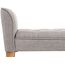 CLP Chaiselongue Cleopatra I Stoff-Bezug I Polsterbank, Farbe:hellgrau, Gestell Farbe:antik-hell