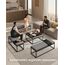 SONGMICS HOME LUIZ Kollektion-Couchtisch quadratisch, Wohnzimmertisch, Oberteil wendbar, Beistelltisch, Sitzhocker, Stahlrahmen bis 300 kg belastbar, für Wohnzimmer, Taubengrau LOM077G01, 78x78x40cm