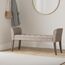 CLP Chaiselongue Cleopatra I Stoff-Bezug I Polsterbank, Farbe:Taupe, Gestell Farbe:antik-dunkel