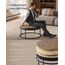 SONGMICS Home LUIZ Kollektion - Couchtisch rund, Wohnzimmertisch, Oberteil wendbar, Beistelltisch, Sitzhocker, Stahlrahmen bis 300 kg belastbar, für Wohnzimmer, walnussbraun LOM078K01