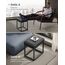 SONGMICS Home LUIZ Kollektion - Sitzhocker rechteckig, Schminkhocker, Fußhocker, Oberteil wendbar, Hocker, Beistelltisch bis 300 kg belastbar, Schlafzimmer Wohnzimmer Flur, tintenschwarz LOM079B01