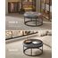 SONGMICS Home LUIZ Kollektion-Couchtisch rund, Wohnzimmertisch, Oberteil wendbar, Beistelltisch, Sitzhocker, Stahlrahmen bis 300 kg belastbar, für Wohnzimmer, Taubengrau LOM078G01, 78x78x40cm