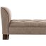 CLP Chaiselongue Cleopatra I Stoff-Bezug I Polsterbank, Farbe:Taupe, Gestell Farbe:antik-dunkel