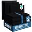 Utopia Bedding Queen-Size-Bettwäsche-Set, Großpackung mit 2 Bettlaken-Sets, perfekt für Spa, Hotel und Gästezimmer, gebürstete Mikrofaser, schrumpf- und lichtbeständig, pflegeleicht, Schwarz