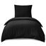 RUIKASI Bettwäsche 140x200 2teilig Schwarz - Polyester Mikrofaser Bettwäsche-Sets Oeko-TEX, Bettbezüge 140 x 200cm + Kissenbezüge 80x80cm mit Reißverschluss, Weich und Bügelfrei