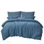 RUIKASI Bettwäsche 200x200 Blau 3teilig - Denim Blau Mikrofaser Bettwäsche-Sets Oeko-TEX, Bettbezüge 200 x 200cm + 2 Kissenbezüge 80x80cm mit Reißverschluss, Weich und Bügelfrei