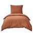 RUIKASI Bettwäsche 155x220 Orange 2teilig - Polyester Mikrofaser Bettwäsche-Sets Oeko-TEX, Bettbezüge 155 x 220cm + Kissenbezüge 80x80cm mit Reißverschluss, Weich und Bügelfrei
