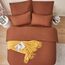 RUIKASI Bettwäsche 200x220 Orange 3teilig - Polyester Mikrofaser Bettwäsche-Sets Oeko-TEX, Bettbezüge 200 x 220cm + 2 Kissenbezüge 80x80cm mit Reißverschluss, Weich und Bügelfrei
