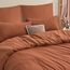 RUIKASI Bettwäsche 200x200 Orange 3teilig - Polyester Mikrofaser Bettwäsche-Sets Oeko-TEX, Bettbezüge 200 x 200cm + 2 Kissenbezüge 80x80cm mit Reißverschluss, Weich und Bügelfrei
