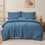 RUIKASI Bettwäsche 220x240 Blau 3teilig - Denimblau Mikrofaser Bettwäsche-Sets Oeko-TEX, Bettbezüge 220 x 240cm + 2 Kissenbezüge 80x80cm mit Reißverschluss, Weich und Bügelfrei