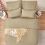 RUIKASI Bettwäsche 200x200 Khaki 3teilig - Polyester Mikrofaser Bettwäsche-Sets Oeko-TEX, Bettbezüge 200 x 200cm + 2 Kissenbezüge 80x80cm mit Reißverschluss, Weich und Bügelfrei