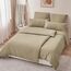 RUIKASI Bettwäsche 135x200 Khaki 4teilig - Polyester Mikrofaser Bettwäsche-Sets Oeko-TEX, 2 Bettbezüge 135x200cm + 2 Kissenbezüge 80x80cm mit Reißverschluss, Weich und Bügelfrei