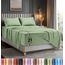 Utopia Bedding Bettwäsche-Set mit tiefen Taschen für King-Size-Bett, passend für Matratzen bis zu 53,3 cm, 4-teiliges Bettlaken, weich, kühlend, farbecht und schrumpffrei, Salbeigrün