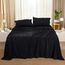 Utopia Bedding Queen-Size-Bettwäsche-Set, Großpackung mit 2 Bettlaken-Sets, perfekt für Spa, Hotel und Gästezimmer, gebürstete Mikrofaser, schrumpf- und lichtbeständig, pflegeleicht, Schwarz