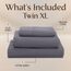 Utopia Bedding Twin XL Bettlaken – 3-teilige Bettwäsche – gebürstete Mikrofaser – schrumpffrei und lichtbeständig – pflegeleicht (Twin XL Twin Extra Lang Grau)
