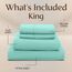 Utopia Bedding Bettwäsche-Set für Kingsize-Betten, 4-teilig, gebürstete Mikrofaser, schrumpft und verblasst Nicht, pflegeleicht (Kingsize, Spa-Blau)