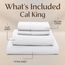 Utopia Bedding California King Bettwäsche-Set, 4-teilig, gebürstete Mikrofaser, schrumpft und verblasst Nicht, pflegeleicht (California King, Weiß)