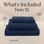 Utopia Bedding Twin XL Bettlaken – 3-teiliges Bettwäsche, gebürstete Mikrofaser, schrumpft und verblasst Nicht, pflegeleicht (Twin XL, Marineblau)