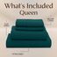 Utopia Bedding Queensize-Bettwäsche-Set – 4-teiliges Bettwäsche, gebürstete Mikrofaser, schrumpft und verblasst Nicht, pflegeleicht (Queen, Blaugrün)