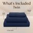 Utopia Bedding Bettwäsche-Set für Doppelbett, 3-teilig, gebürstete Mikrofaser, schrumpft und verblasst Nicht, pflegeleicht (Doppelbett, Marineblau)
