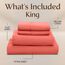 Utopia Bedding Bettwäsche-Set für King-Size-Betten, 4-teilig, gebürstete Mikrofaser, schrumpft und verblasst Nicht, pflegeleicht (Kingsize, Koralle)