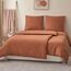 RUIKASI Bettwäsche 135x200 Orange 4teilig - Polyester Mikrofaser Bettwäsche-Sets Oeko-TEX, 2 Bettbezüge 135x200cm + 2 Kissenbezüge 80x80cm mit Reißverschluss, Weich und Bügelfrei