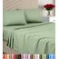 Utopia Bedding Bettwäscheset, gebürstete Mikrofaser, weiche Bettlaken für Queensize-Bett, enthält 1 Bettbezug, 1 Spannbetttuch und 2 Kissenbezüge, tiefer Umschlag, Salbeigrün