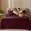 Utopia Bedding Komplettes Bettwäsche-Set, 4-teilig, gebürstete Mikrofaser, schrumpft und verblasst Nicht, pflegeleicht (voll, rot, Burgunderrot)