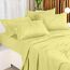 Utopia Bedding Queensize-Bettwäsche-Set, 4-teilig, gebürstete Mikrofaser, schrumpft und verblasst Nicht, pflegeleicht (Queen-Size-Bett, Gelb)