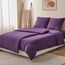 RUIKASI Bettwäsche 135x200 Lila 4teilig - Dunkel Violett Bettwäsche-Sets Oeko-TEX, 2 Bettbezüge 135x200cm + 2 Kissenbezüge 80x80cm mit Reißverschluss, Weich und Bügelfrei