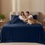 Utopia Bedding Twin XL Bettlaken – 3-teiliges Bettwäsche, gebürstete Mikrofaser, schrumpft und verblasst Nicht, pflegeleicht (Twin XL, Marineblau)