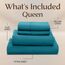 Utopia Bedding Queensize-Bettwäsche-Set, 4-teilig, gebürstete Mikrofaser, schrumpft und verblasst Nicht, pflegeleicht (Queen, Denimblau)
