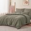 RUIKASI Bettwäsche Taupe 200x220 3teilig - Polyester Mikrofaser Bettwäsche-Sets Oeko-TEX, Bettbezüge 200 x 220cm + 2 Kissenbezüge 80x80cm mit Reißverschluss, Weich und Bügelfrei