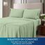 Utopia Bedding Bettwäscheset, gebürstete Mikrofaser, weiche Bettlaken für Queensize-Bett, enthält 1 Bettbezug, 1 Spannbetttuch und 2 Kissenbezüge, tiefer Umschlag, Salbeigrün